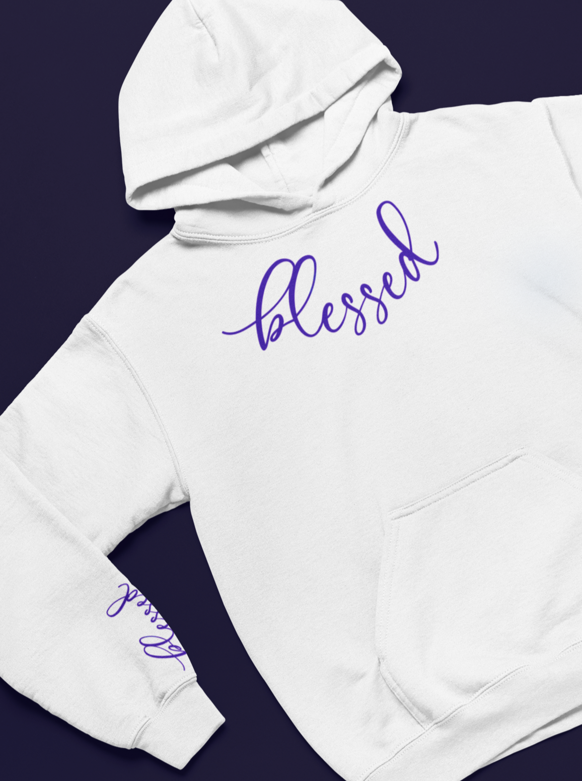 Blue and White Hoodie
