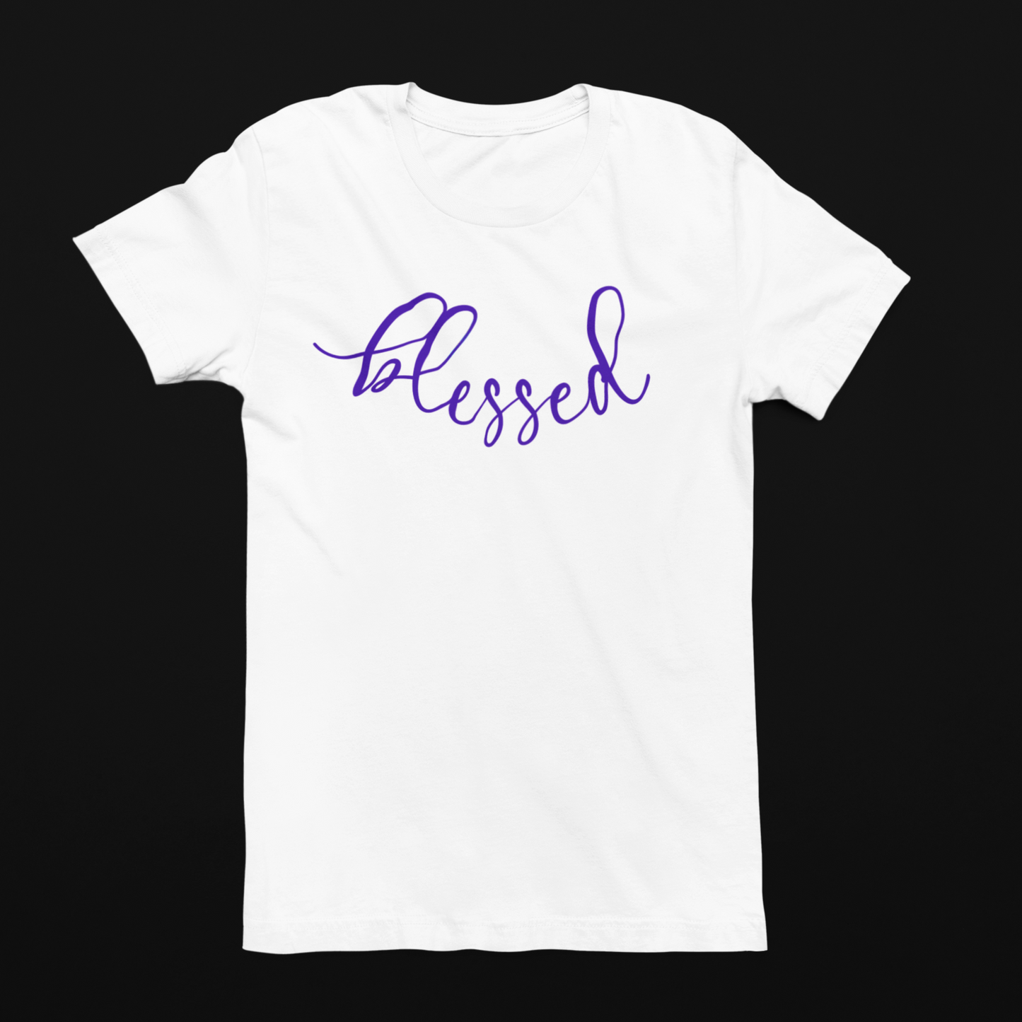 Blue and White Blessed Tee