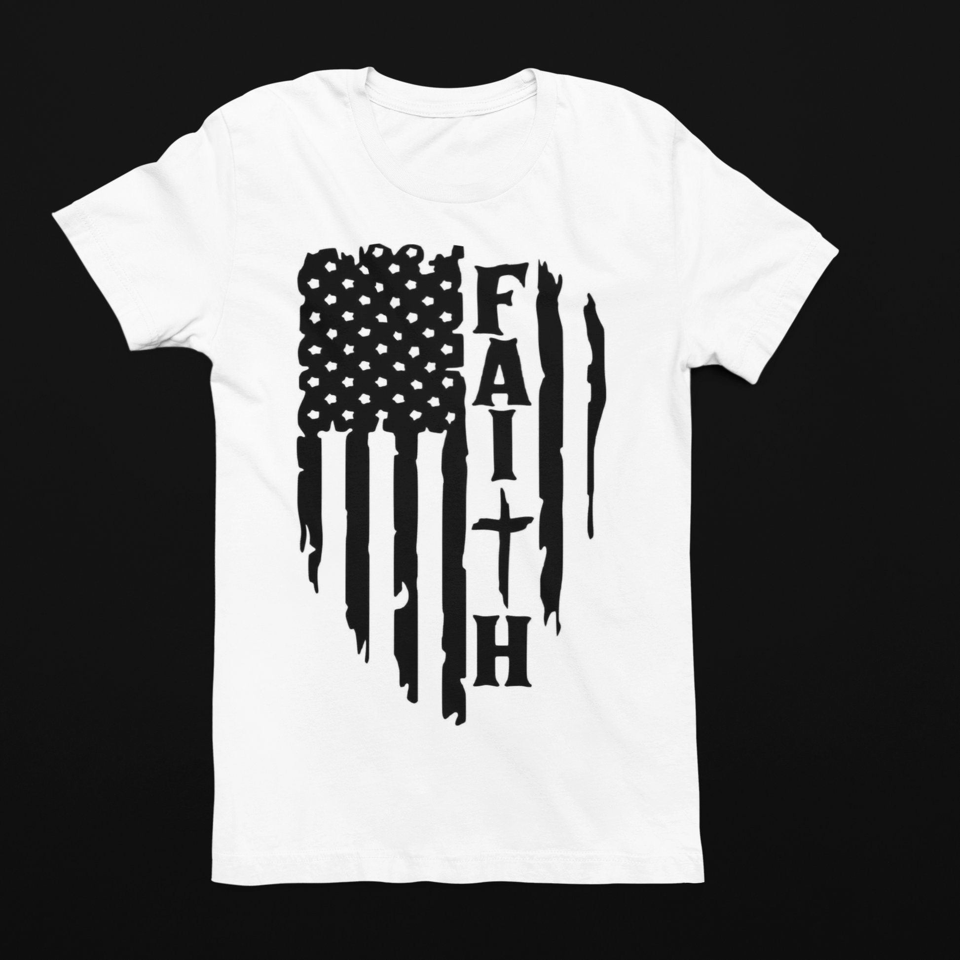 Faith Tee Shirt with a US Flag